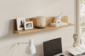 Raft suspendat Ravi, ADRK Furniture (Culoare: Stejar artizanal Auriu / Negru)