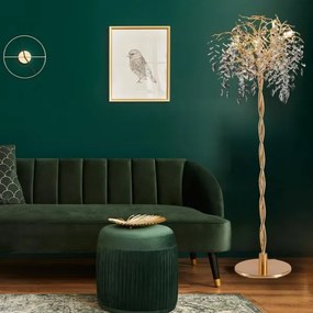 Lampadar de cristal 5xG9/40W/230V auriu