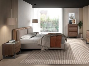 Noptiera 2 sertare deosebita design LUX Walnut-Marble