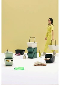 Cos depozitare sau reciclare Brabantia Sort&Go 1006311, 20 L,  22,5x45x28 cm, Stivuibil, Plastic, Verde deschis