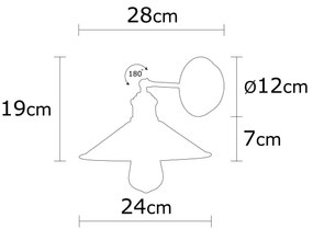 Aplică BERCESTE 1xE27/40W/230V