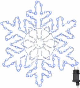 vidaXL Fulger de Crăciun cu 156 LED albastru 55.5 x 55.5 x 0.75cm PVC