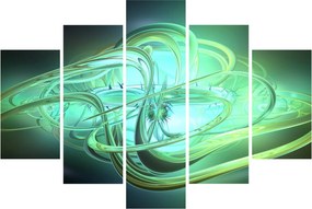 Tabloul cu abstracție verde (150x105 cm)