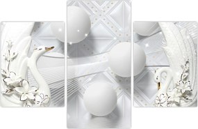 Tablou - Lebăda de aur pe apă (90x60 cm)