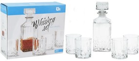 Set carafă și pahare de whisky, 5 piese