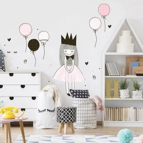 INSPIO Autocolant pentru fetiță - Prințesă cu baloane