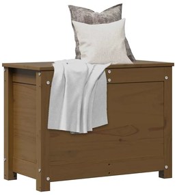 vidaXL Cutie de depozitare, maro miere, 60x32x45,5 cm, lemn masiv pin