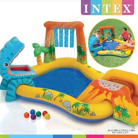 INTEX Piscină gonflabilă Dinosaur Play Center, 249x191x109 cm, 57444NP