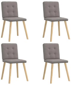 vidaXL Scaune de sufragerie, 4 buc., gri taupe, material textil