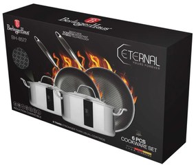 Set oale si tigai inox 6 piese Eternal Berlinger Haus BH8517, compatibile inductie si cuptor
