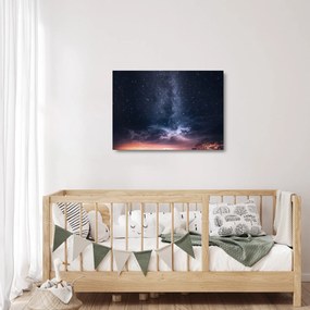 Tablou pe sticlă cerului plin de stele (70x50 cm)