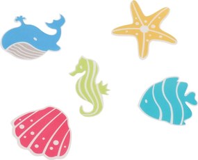 Covorașe antiderapante pentru copii pentru cadă 5 buc. 12x12 cm Waterworld – Spirella