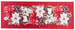 Set de 4 șervete și traversă de masă RED POINSETTIA