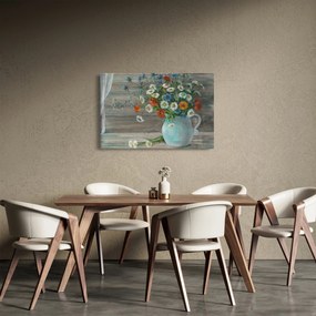 Tablou - Pictură în ulei, flori de câmp (90x60 cm)