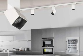 Spot LED directionabil pe sina SANTOS SQUARE TRACK negru
