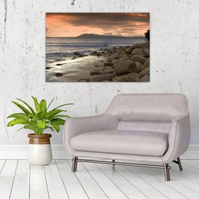 Tablou - Marea și munții (90x60 cm)