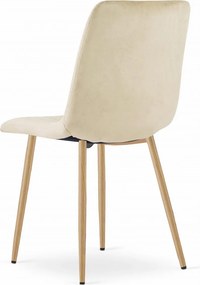 OFERTA Scaun din catifea crem LAVA II. calitate