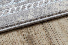 Covor CORE W7161 Rosette Vintage - structural, două niveluri de lână, albastru deschis / cremă / gri