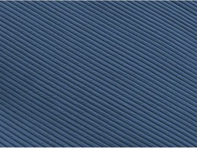 Colțar albastru cu tapițerie din catifea reiată Belair – Bobochic Paris