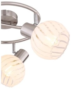Plafoniera cu 3 spoturi design modern WILLY nichel