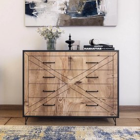 Comodă Comfort Anthracite and Oak