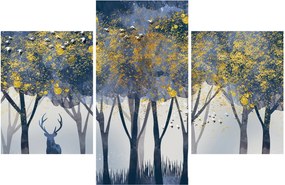 Tablou cerbul în pădure (90x60 cm)