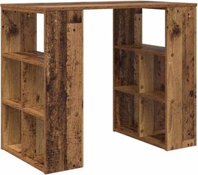 vidaXL Birou cu raft Lemn Vechi 90 x 50 x 75 cm Lemn compozit