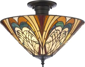 Endon 111905 - Lustru aplicat Tiffany HECTOR 3xE27/10W/230V, diametru 40 cm