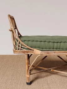 Bancheta verde, din rattan si bumbac, Pistacia