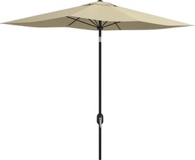 Outsunny Umbrelă rectangulară înclinabilă 2x3 m cu manivelă pânză din poliester impermeabilă de înaltă densitate 180g/m² crem | Aosom Romania