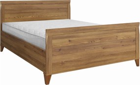 Cadru pat Bergen 140x200, stejar auriu, PAL/metal
