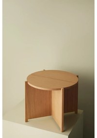 Măsuță auxiliară rotundă cu aspect de lemn de stejar ø 55 cm Dash – Hübsch