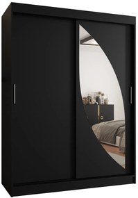 Dulap de haine 150 cm Milain (Negru). 1126001