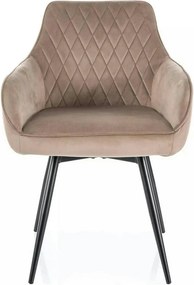 Scaun MARLO, bej inchis - Bluvel 40, stofa catifelata/metal, 55x58x88
