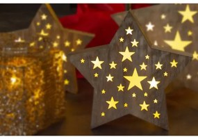 Decorațiune LED de Crăciun Retlux LED/2xAAA lemn stea