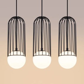 Lustră pe cablu Sollux SL.1334 BRINA 3xG9/8W/230V negru