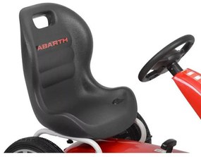 Kart pentru copii cu pedale NOVOKIDS® Premium Racer Abarth, Roti cauciuc, Carena, Structura metalica, Frana de mana, Funtie FreeWheel, Scaun