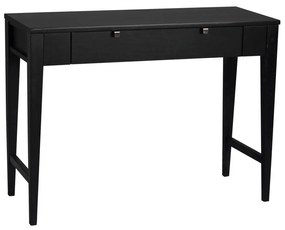 Masă consolă din lemn de stejar Rowico Fulla, negru