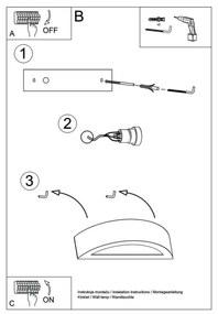 Aplică ATENA 1xE27/60W/230V neagră