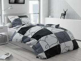 Lenjerie de pat bumbac Sah gri Dimensiune lenjerie de pat: 70 x 90 cm | 140 x 220 cm