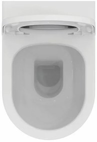 Set vas WC suspendat Ideal Standard Ellisse rimless cu capac softclose alb
