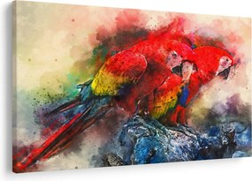 Tablou - Papagali roșii ara (90x60 cm)