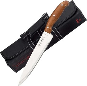 Set cuțite inox 9 piese in husa maro Royalty Line RL-K9C