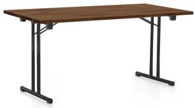 Masă plianta 160 x 80 cm, picioare negre, stejar silverjack
