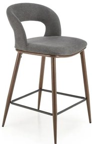Scaun de bar tapitat H114 gri/nuc