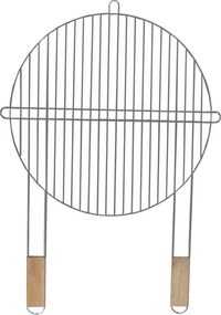 Gratar Master Grill & Party MG257, 51 cm, Manere din lemn, Crom