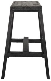 Scaunel negru, din lemn masiv, 50x39x58 cm, Rasty