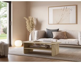 Măsuță de cafea în culoare naturală cu blat cu aspect de lemn de stejar 60x110 cm Daira – Marckeric