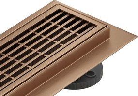 Mexen Flat 360° M33 scurgere liniară rotativă 80 cm, cupru periat - 1C33080-40