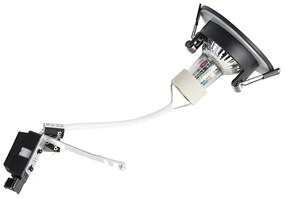 Set de 6 spoturi încastrate moderne negre rotunde IP44 - Xena